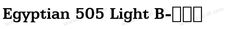 Egyptian 505 Light B字体转换